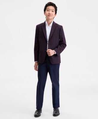 Boys' 8-20 Plain Plaid Jacket