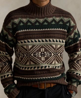 Men's Geometric Pattern Long Sleeve Sweater