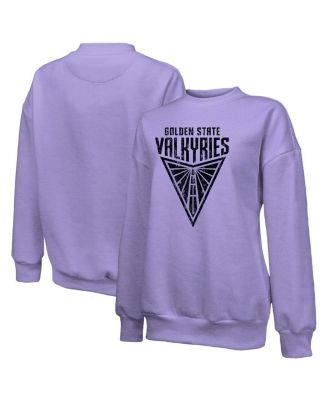 Majestic - Women's Violet Golden State Valkyries Primary Logo Drop Shoulder Tri-Blend Pullover Sweatshirt