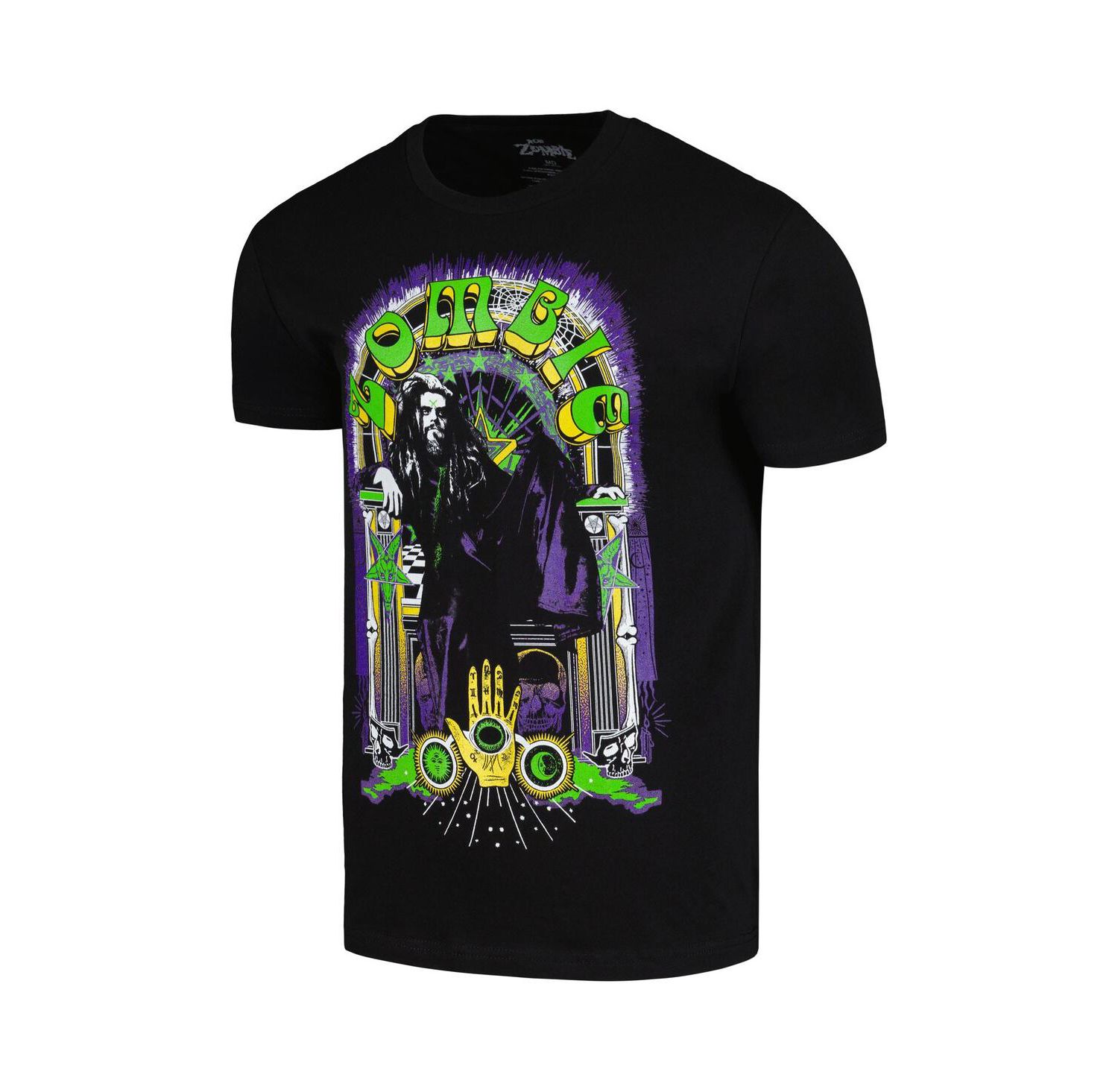 Men's Black Rob Zombie Symbology Throne T-Shirt