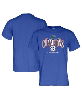 Blue 84 - Men's and Women's Royal Florida Gators 2025 SEC Men's Golf Champions T-Shirt