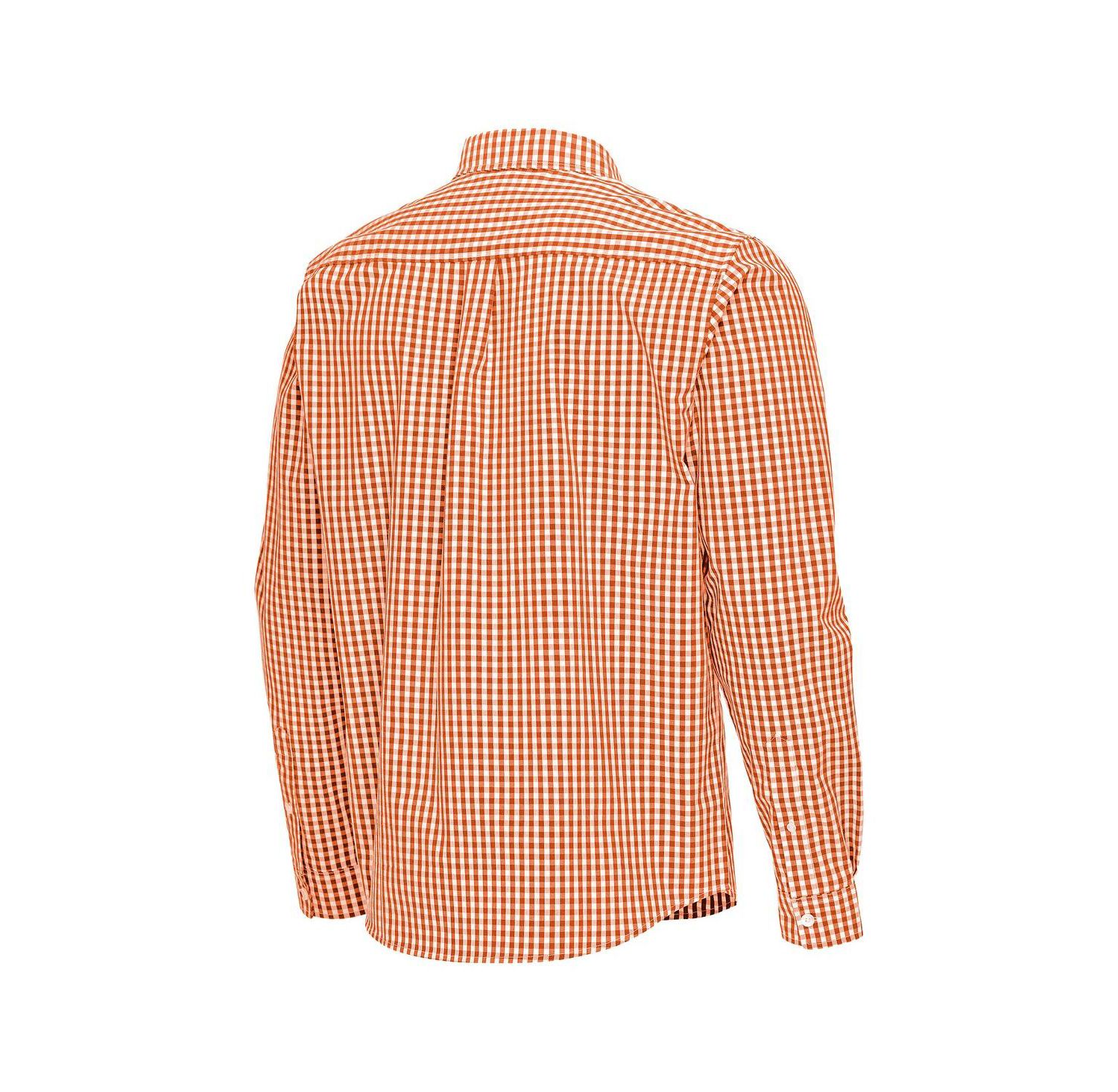 Men's Burnt Orange Texas Longhorns Ellis Woven Tri-Blend Long Sleeve Button-Down Shirt