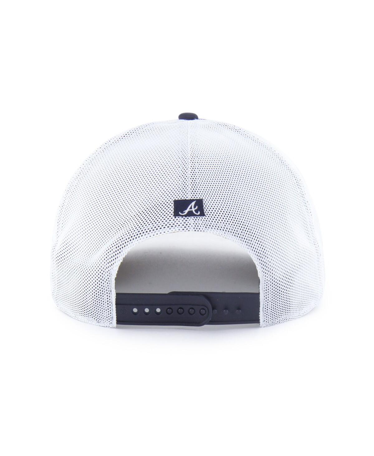 47 Brand Men's Navy Atlanta Braves Brrr Downburst Mesh Hitch Adjustable Hat In Blue