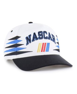 Men's White/Black NASCAR Diamond Cut Hitch Adjustable Hat