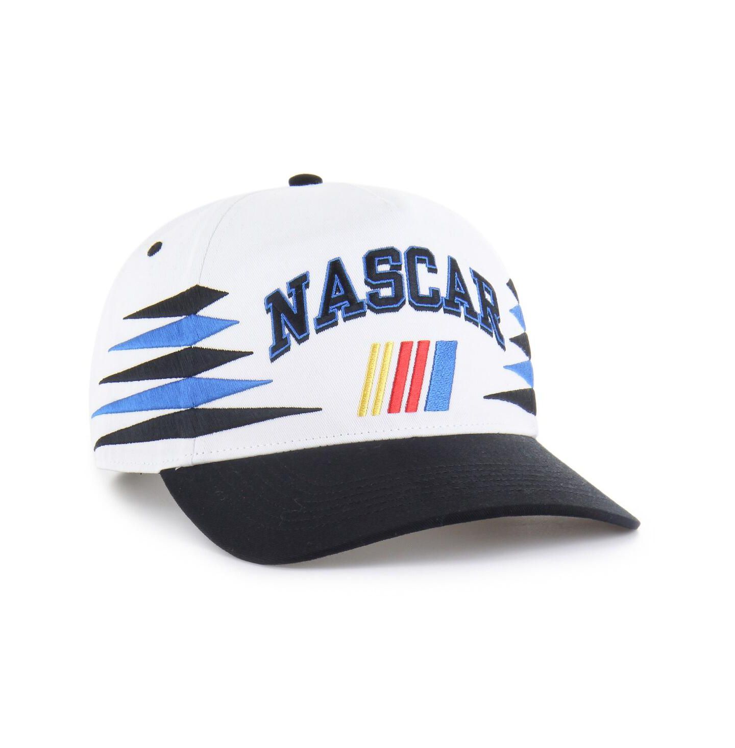 Мужская кепка '47 Brand White/Black NASCAR Diamond Cut Hitch Adjustable Hat — фото 3
