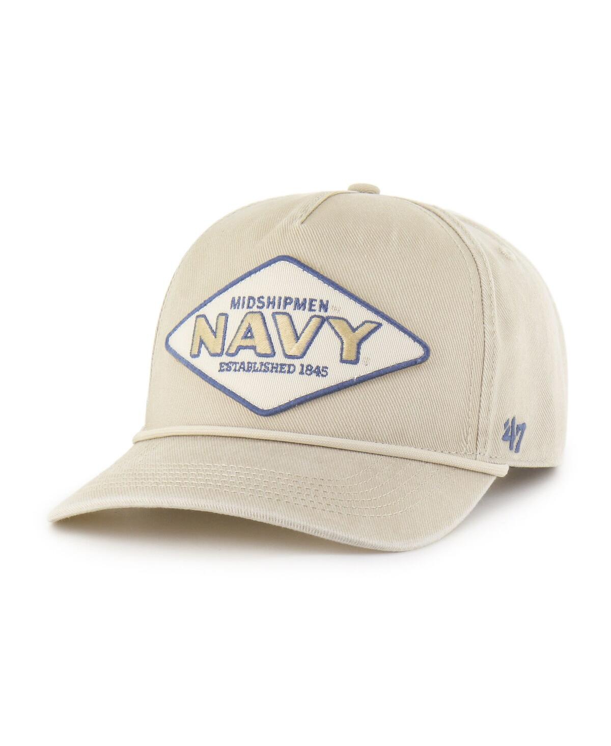 47 Brand Men's And Women's Cream Navy Midshipmen Outdoorsmen Cairn Hitch Adjustable Hat In Neutral