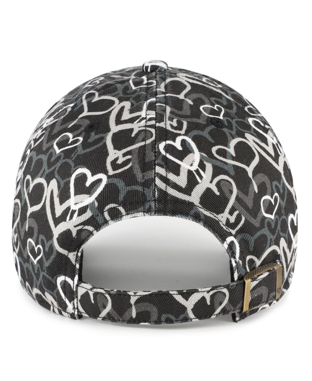 47 Brand Big Girls Black Las Vegas Raiders Mural Clean Up Adjustable Hat In Black