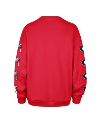 Women's Red Georgia Bulldogs Go Big Oversized Pullover Sweatshirt