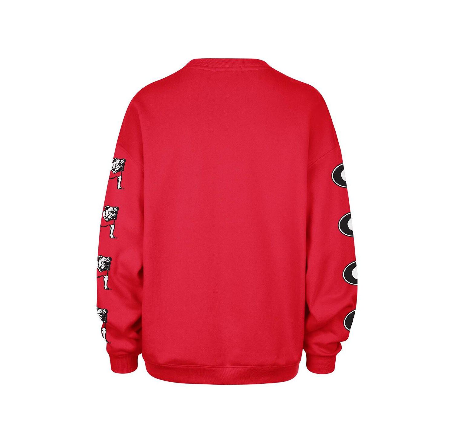 Women's Red Georgia Bulldogs Go Big Oversized Pullover Sweatshirt