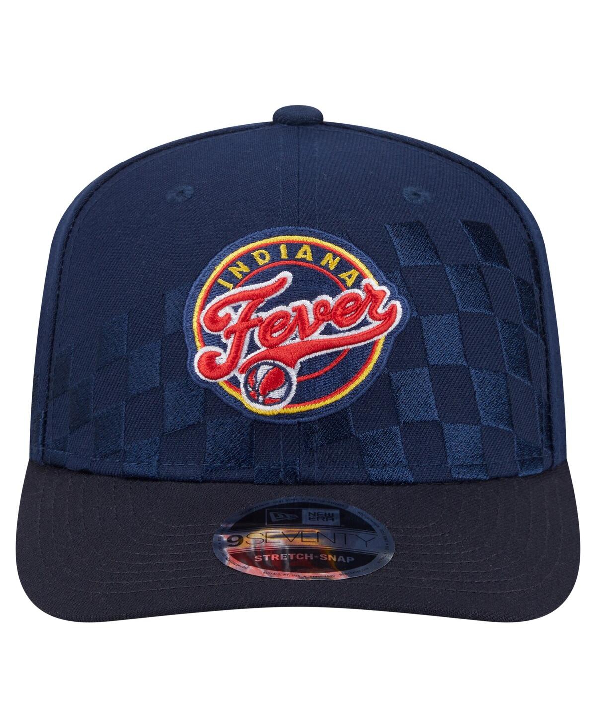 New Era Men's And Women'sâ Navy Indiana Fever 9seventy Checkerboard Print Adjustable Hat In Blue
