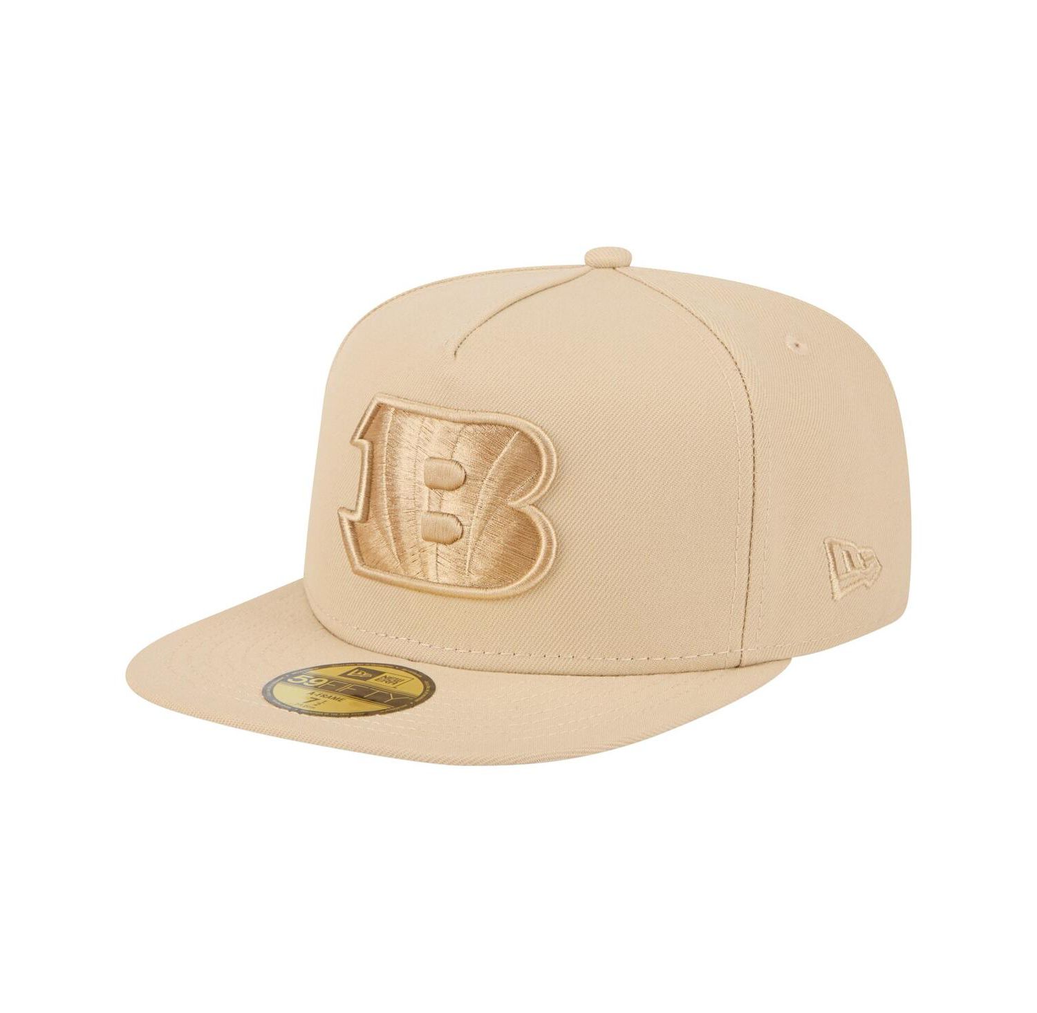 Men's Light Beige Cincinnati Bengals Color Pack A-Frame 59FIFTY Fitted Hat