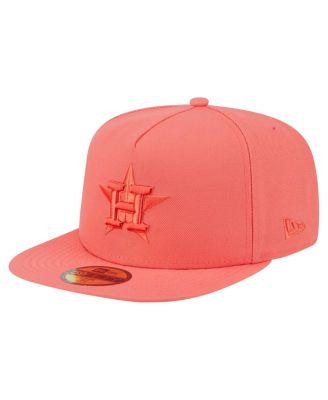 Men's Coral Houston Astros Color Pack A-Frame 59FIFTY Fitted Hat