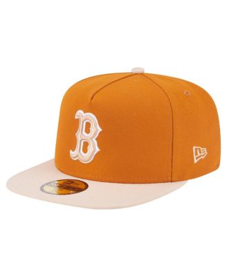 Men's Orange/Light Beige Boston Red Sox Two-Tone Color Pack A-Frame 59FIFTY Fitted Hat