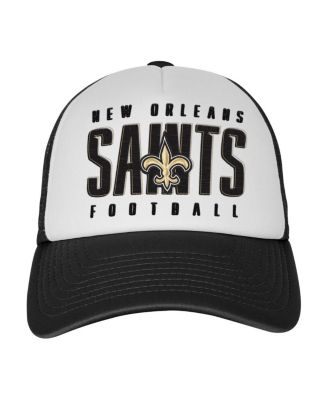 Big Boys and Girls White/Black New Orleans Saints Essentials Trucker Adjustable Hat