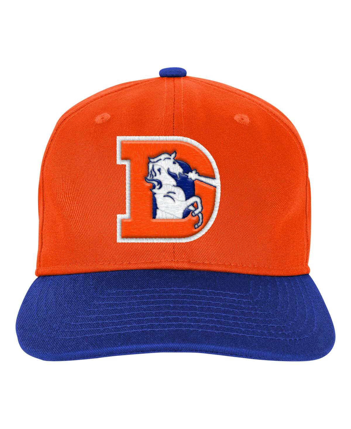 Outerstuff Big Boys And Girls Orange Denver Broncos True Retro Adjustable Hat In Multi