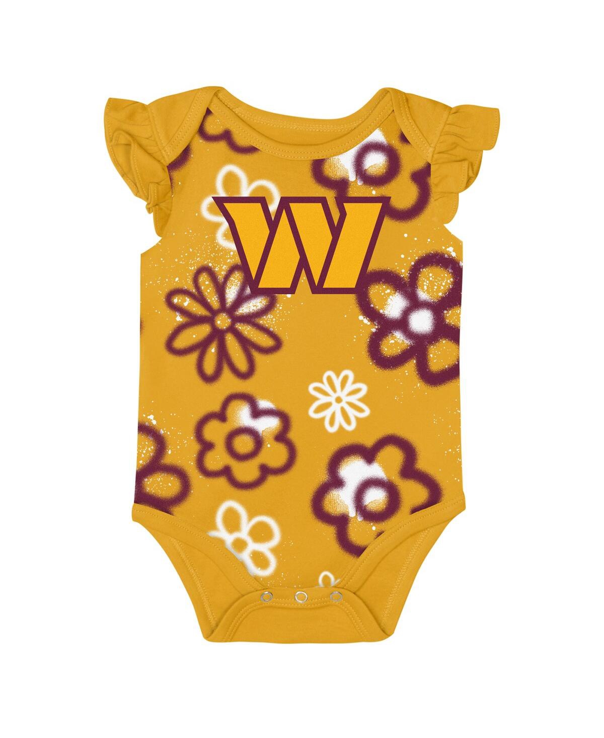 Outerstuff Baby Boys And Girls 2-piece Washington Commanders The Sunshine Bodysuit Set In Black