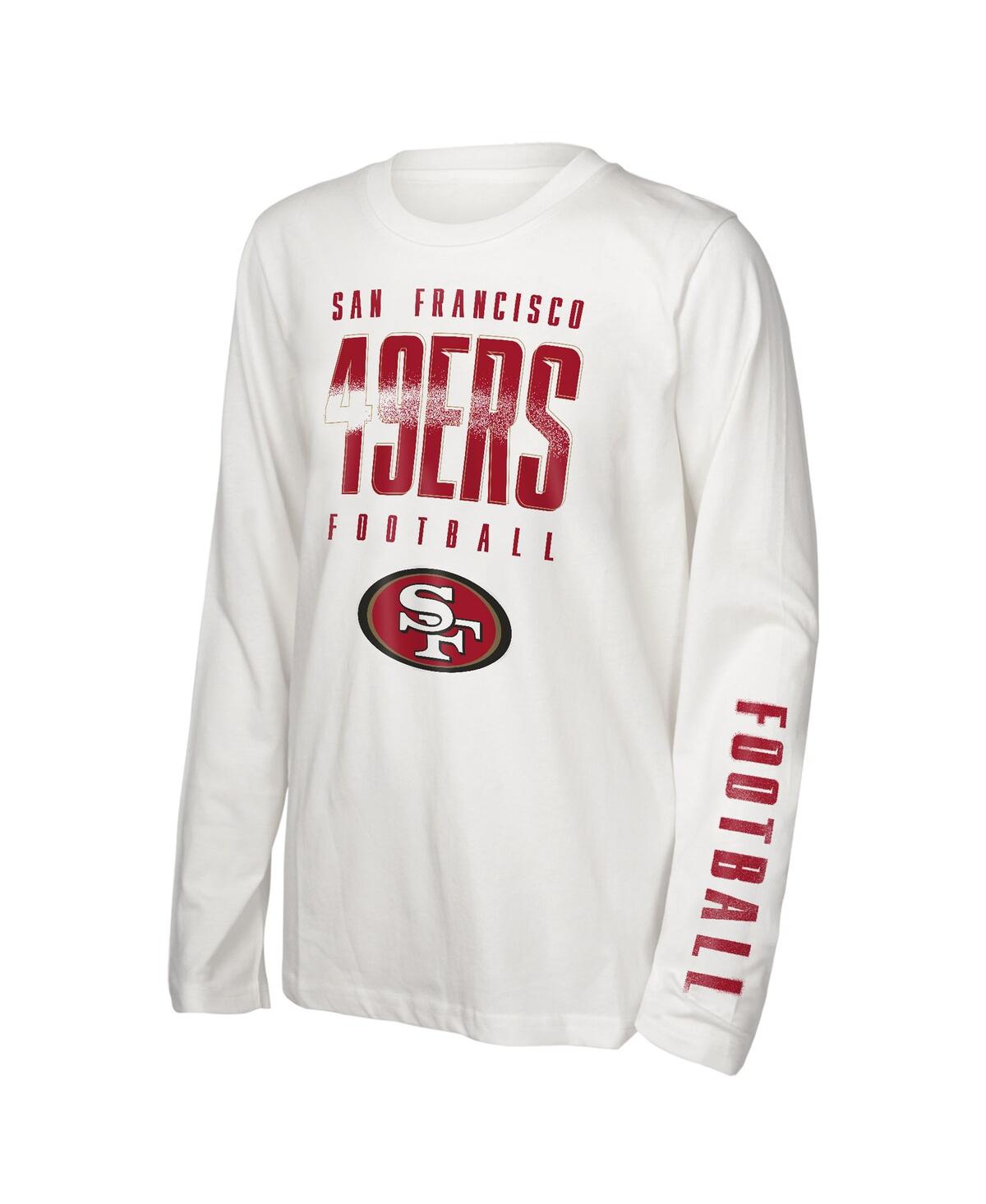 Outerstuff Big Boys And Girls San Francisco 49ers The Mix Combo T-shirt Set In Red
