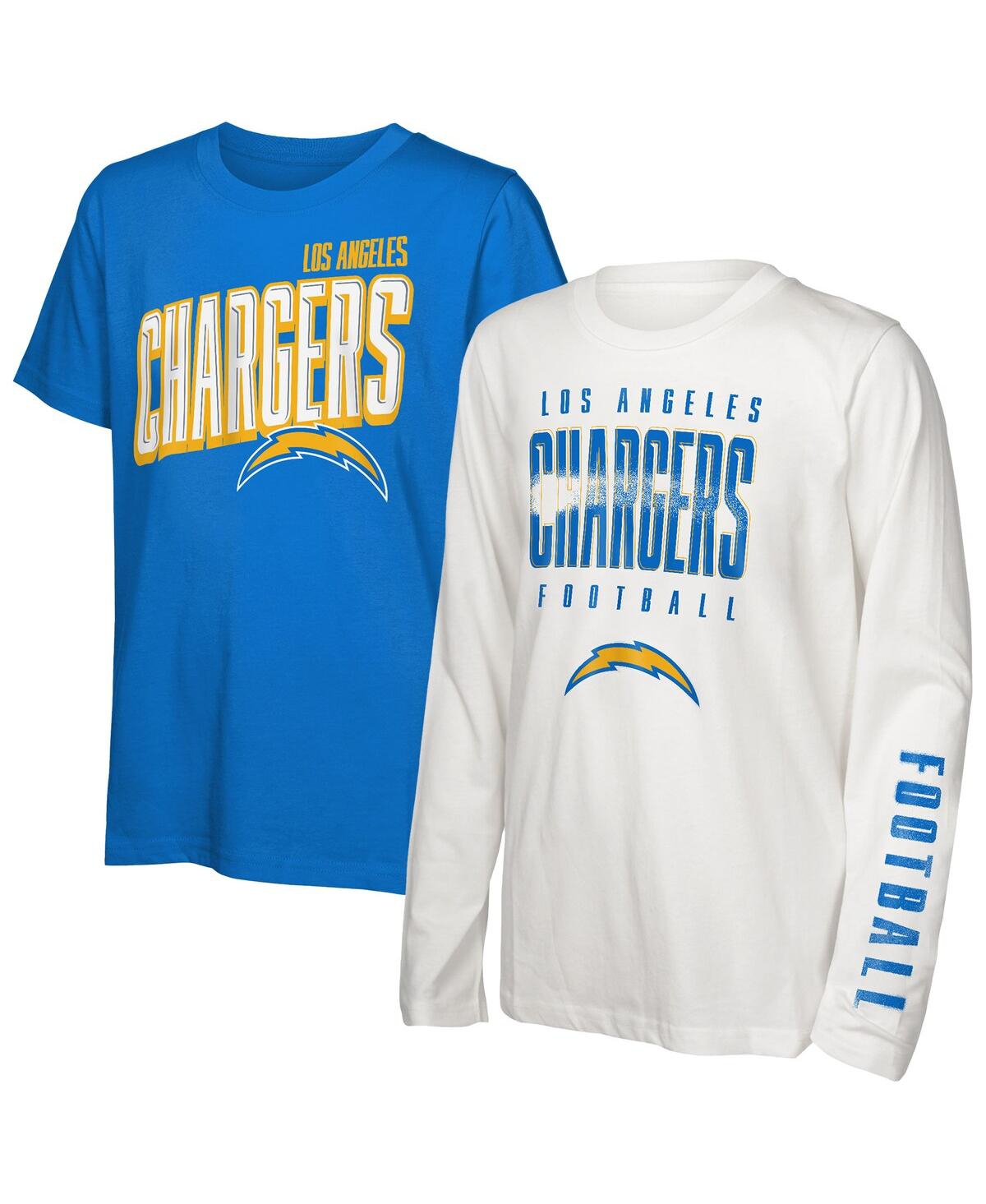 Outerstuff Preschool Los Angeles Chargers The Mix Combo T-shirt Set In Multi