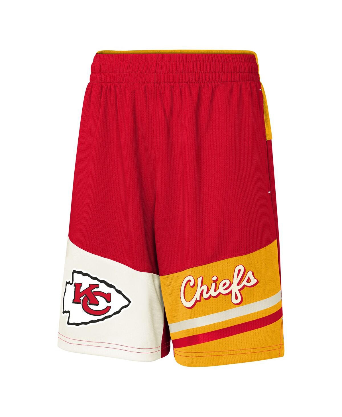 Outerstuff Big Boys And Girls Red Kansas City Chiefs Fandemonium Mesh Shorts In Multi