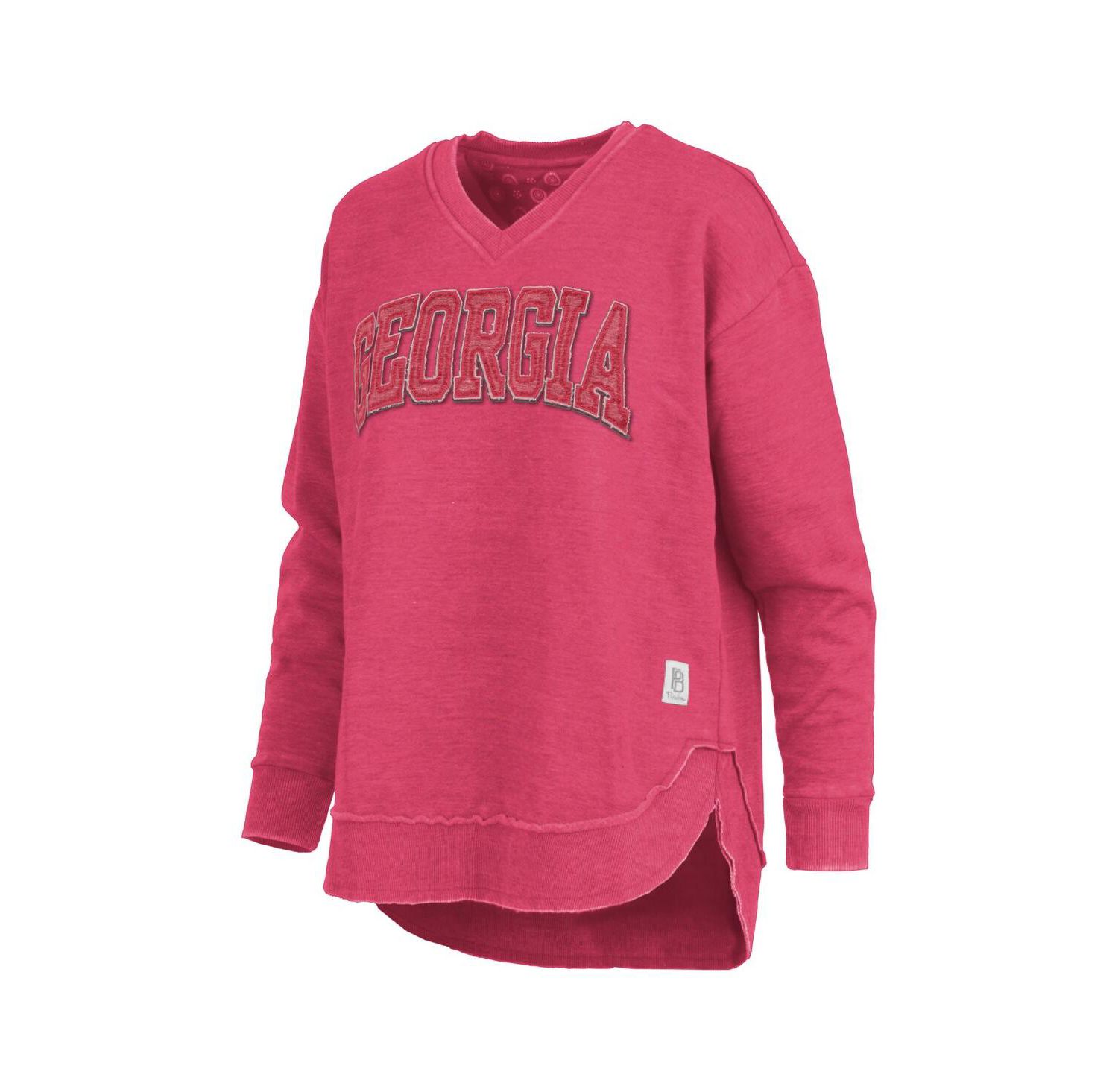Women's Red Georgia Bulldogs Westin Poncho V-Neck Pullover Sweatshirt