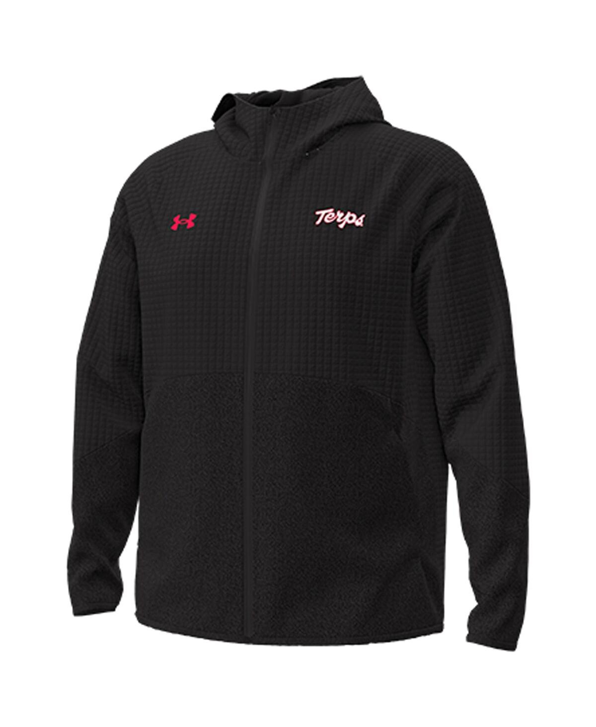Under Armour Men's Black Maryland Terrapins Unstoppable Raglan Full-zip Jacket In Black