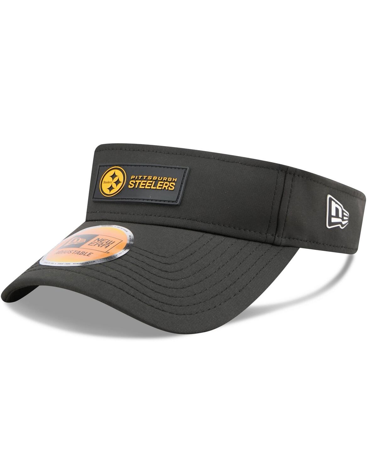 New Era Men's Black Pittsburgh Steelers 2025 Sideline Visor Hat In Black