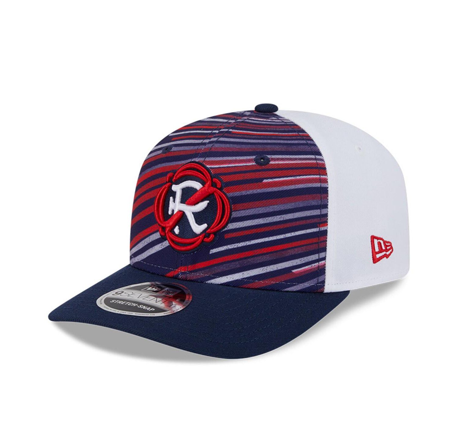 Men's Navy/White New England Revolution 2025 Third 9SEVENTY Stretch Snap Hat