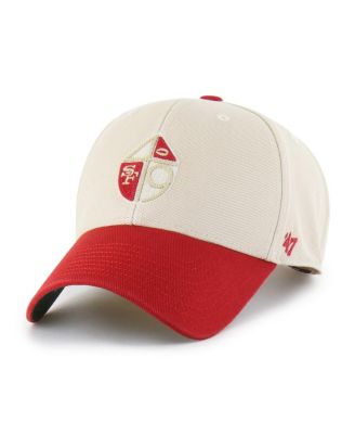 Men's Cream/Scarlet San Francisco 49ers Fairfield MVP Throwback Adjustable Hat