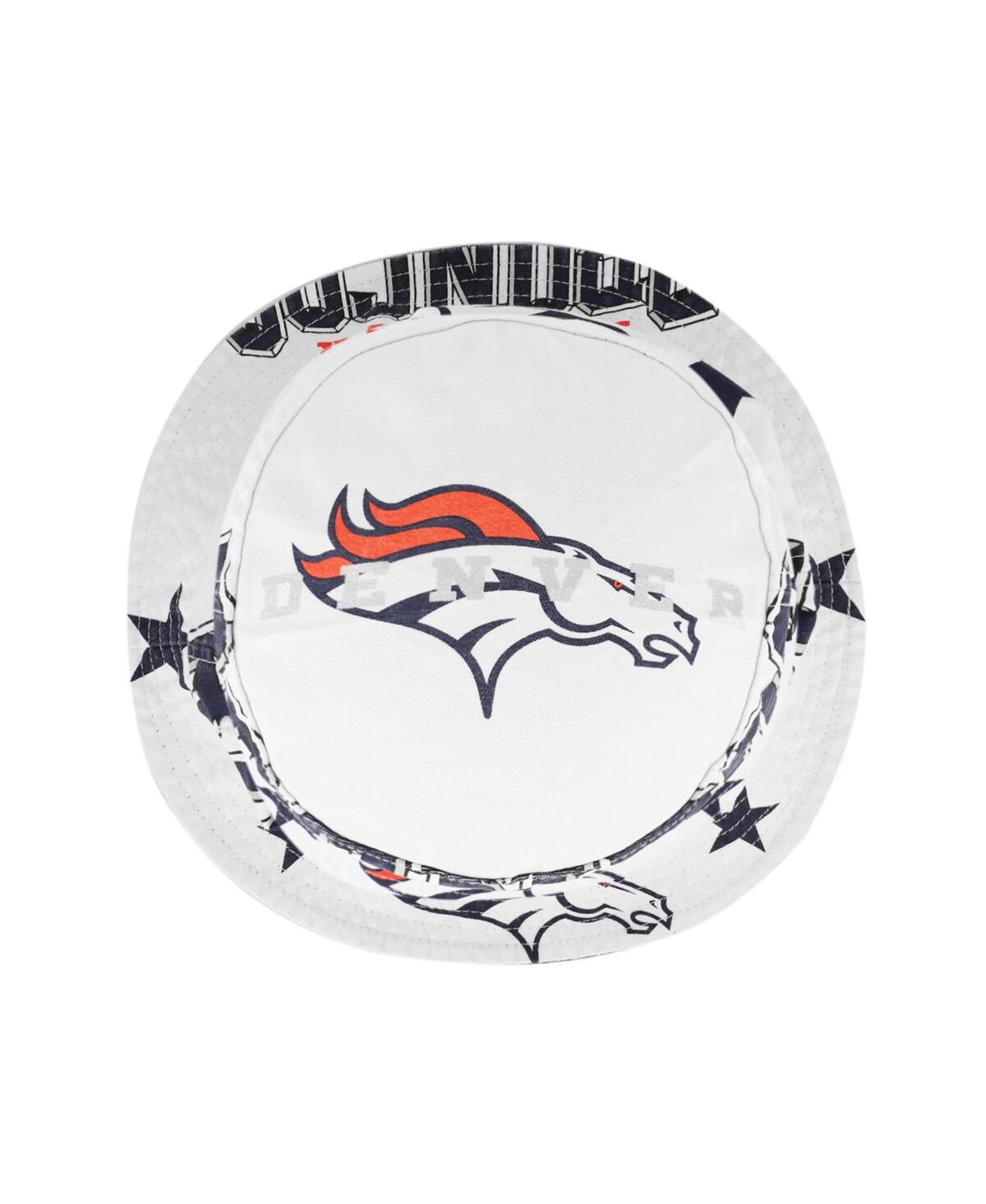 47 Brand Women's White Denver Broncos Energize Bucket Hat In White