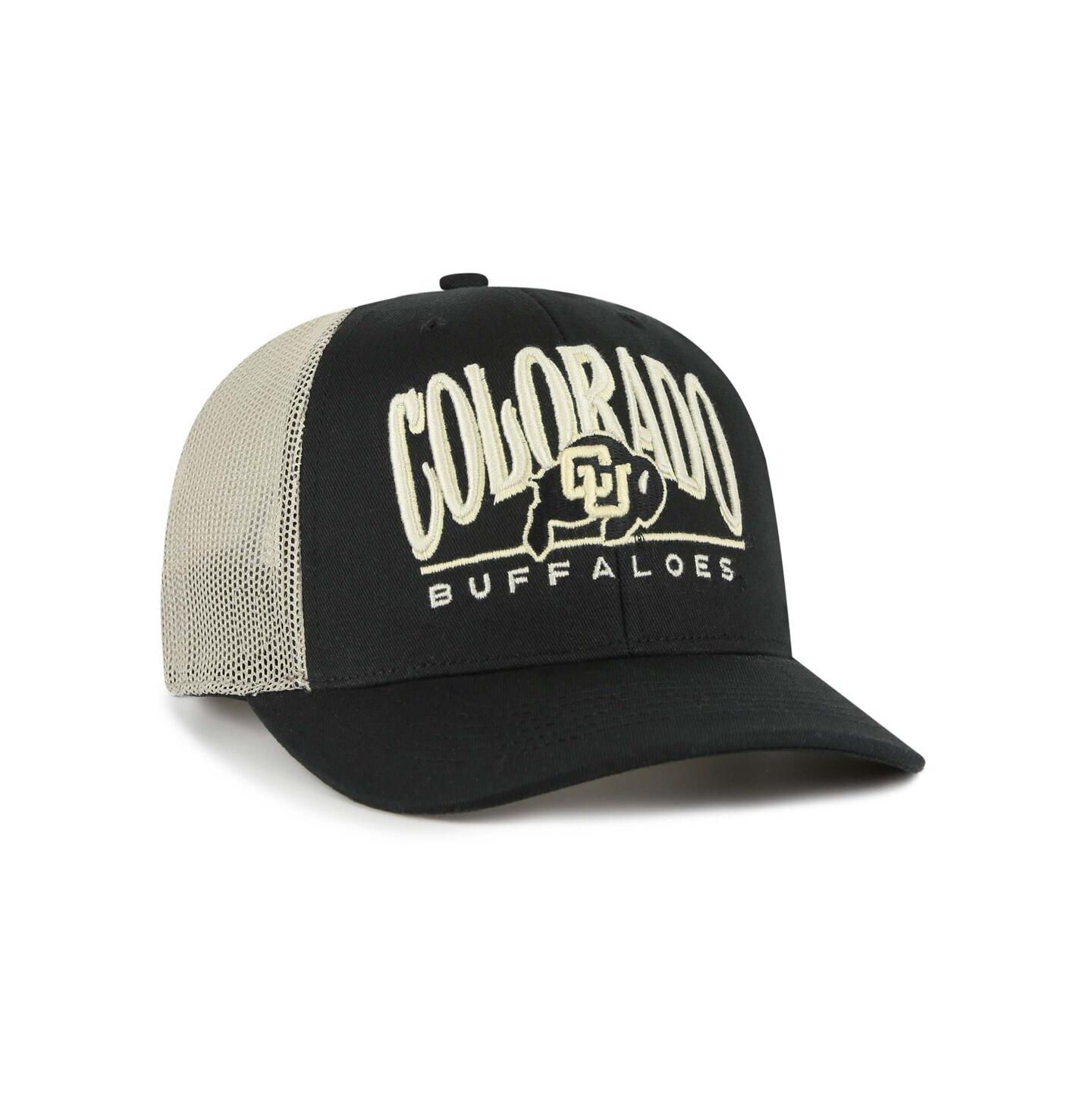 Мужская кепка '47 Brand Black Colorado Buffaloes Arid Adjustable Trucker Hat — фото 3