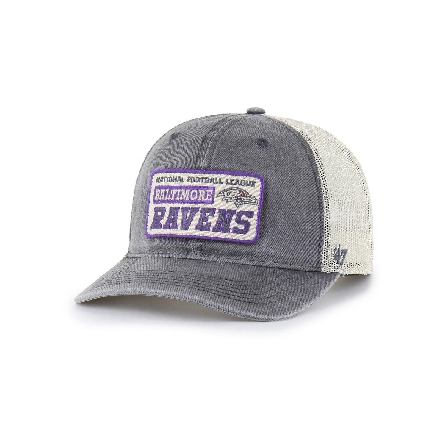 Men's Charcoal Baltimore Ravens Canteen Relaxed Trucker Adjustable Hat