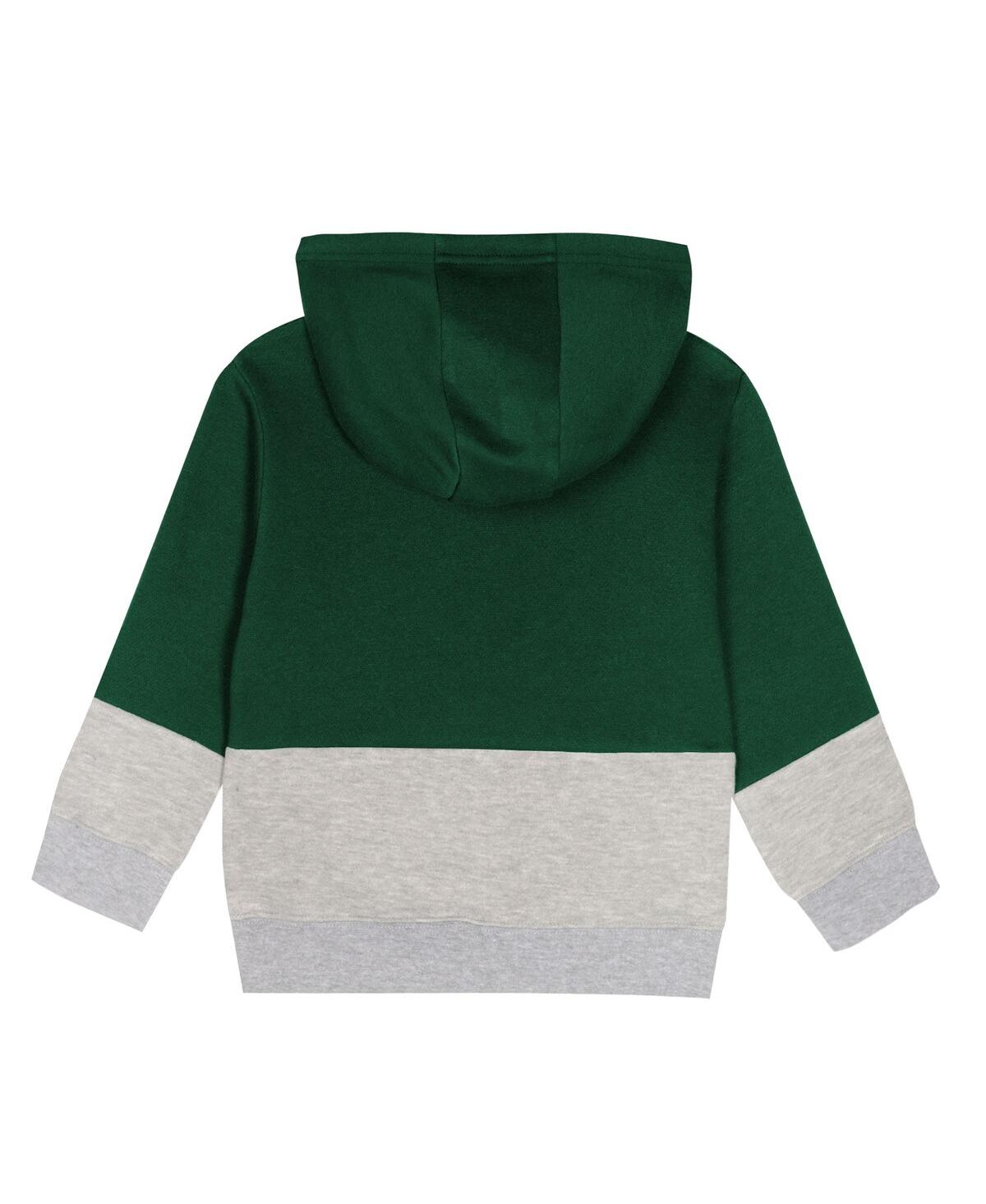Outerstuff Toddler Green Bay Packers Lineman Fleece Hoodie And Pants Set In Green