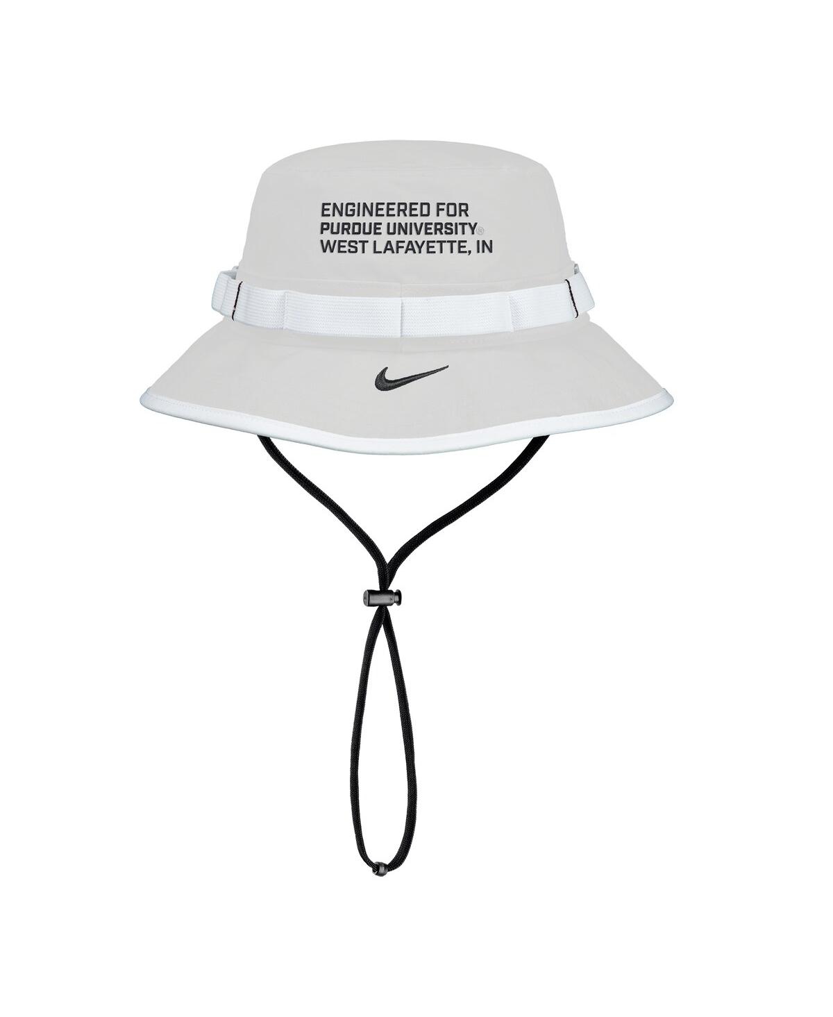 Nike Men's Gray Purdue Boilermakers 2025 On-field Boonie Performance Bucket Hat In White