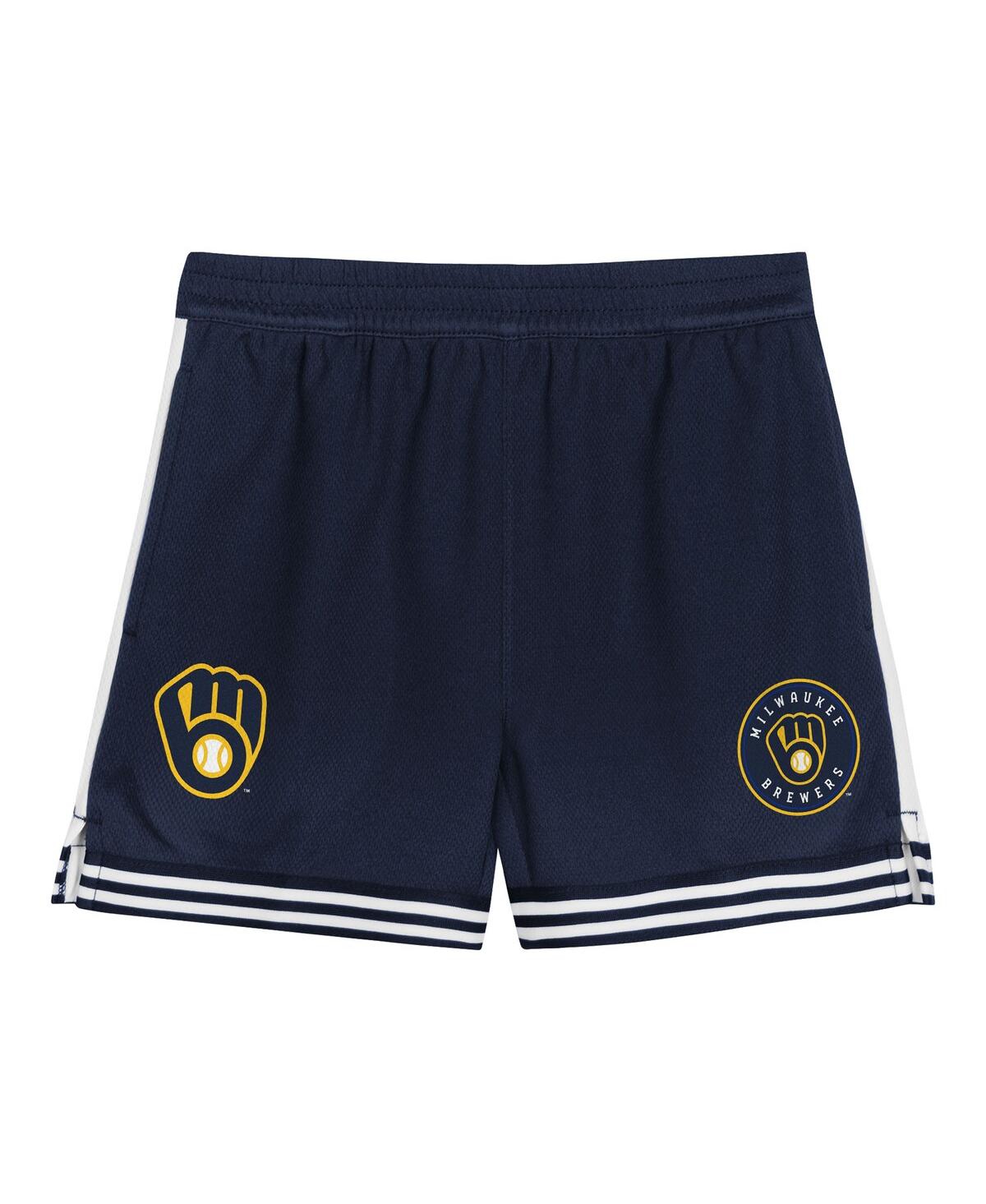 Outerstuff Preschool 2-piece Gold Milwaukee Brewers Hitter Infielder Set In Yellow