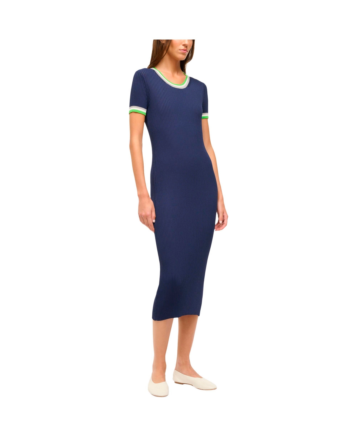 Staud Women's College Navy/green Seattle Seahawks Colleen Dress In Blue