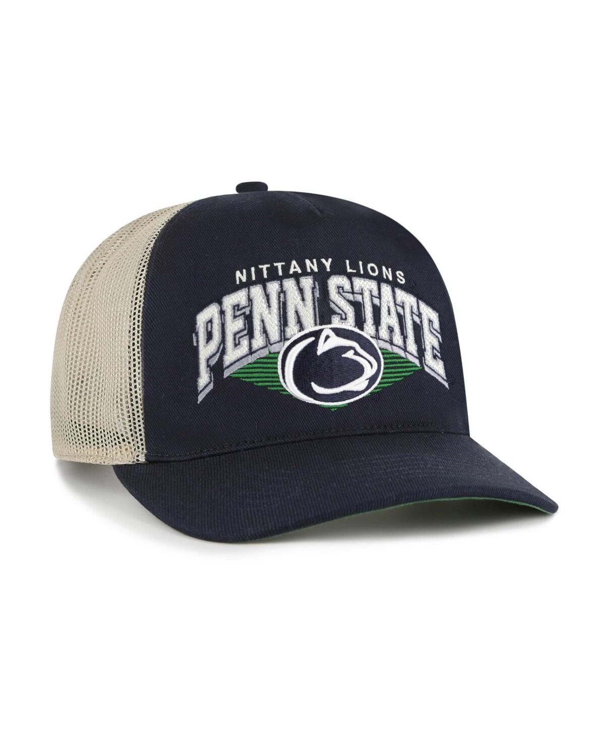 47 Brand Men's Navy Penn State Nittany Lions Pomona Mesh Hitch Adjustable Trucker Hat In Blue