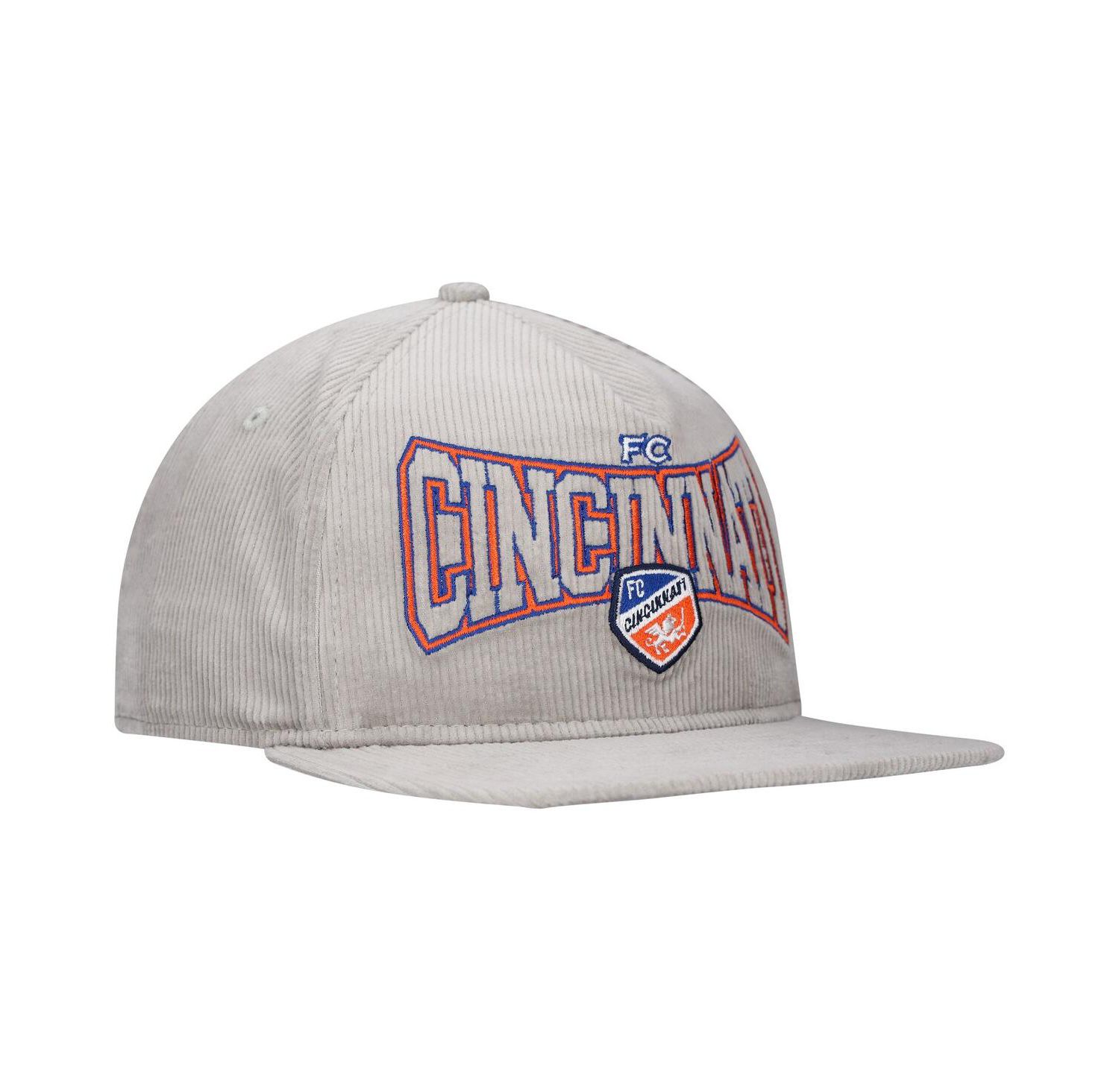 Men's Gray FC Cincinnati Corduroy Golfer Adjustable Hat