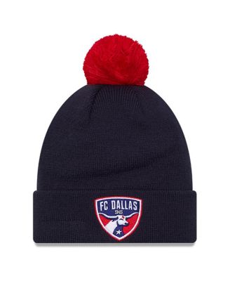 New Era - Men's Navy FC Dallas Jersey Hook Cuff With Pom Knit Hat