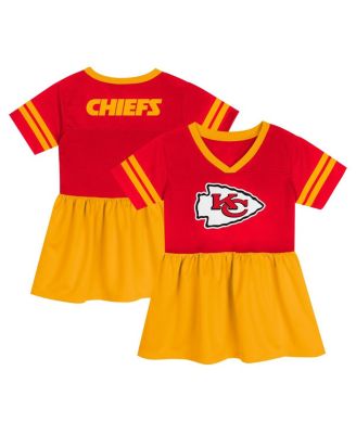 Outerstuff - Girls Toddler Red Kansas City Chiefs Stadium Lights Fashion Jersey Dress