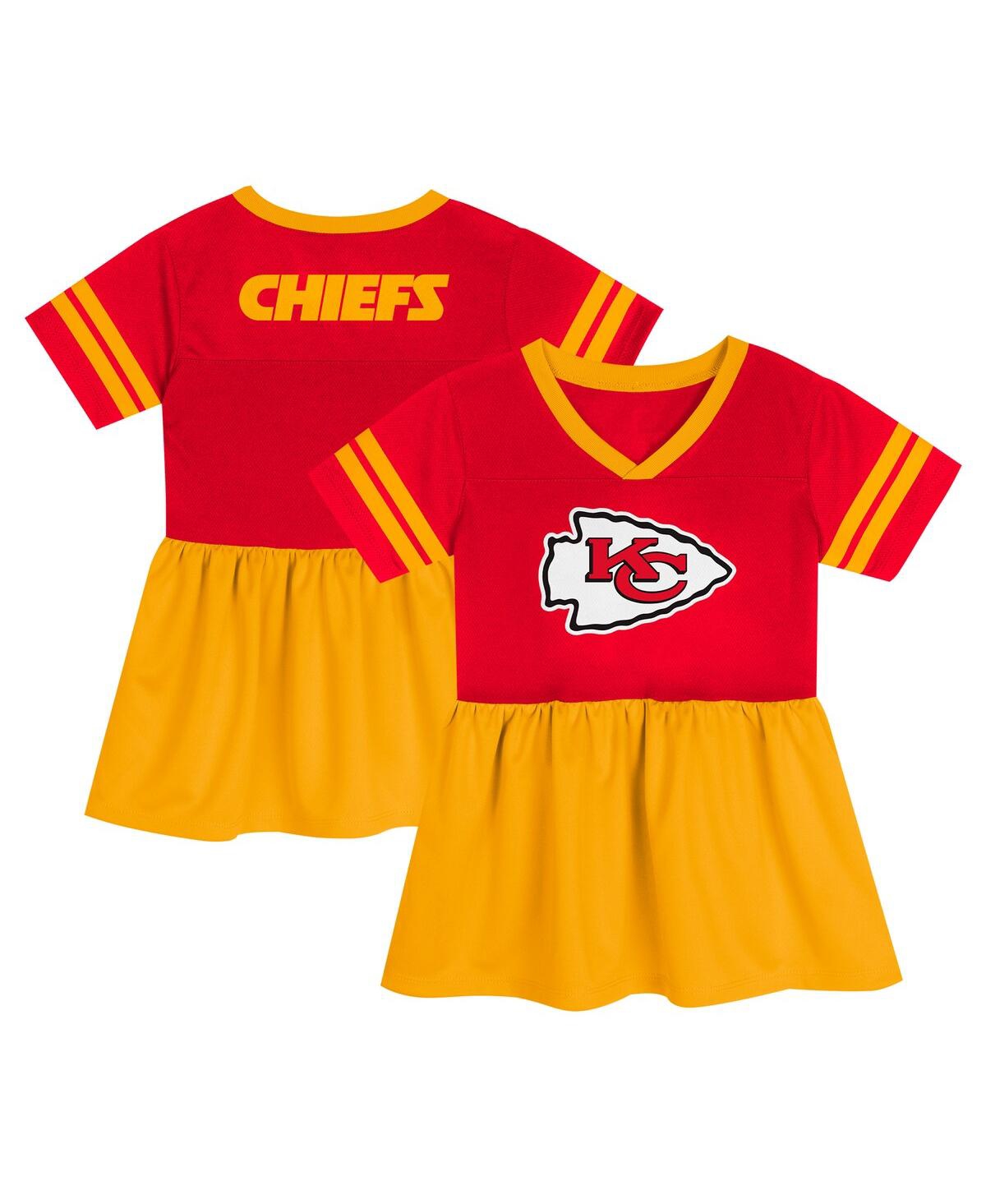 Outerstuff Girls Toddler Red Kansas City Chiefs Stadium Lights Fashion Jersey Dress In Red