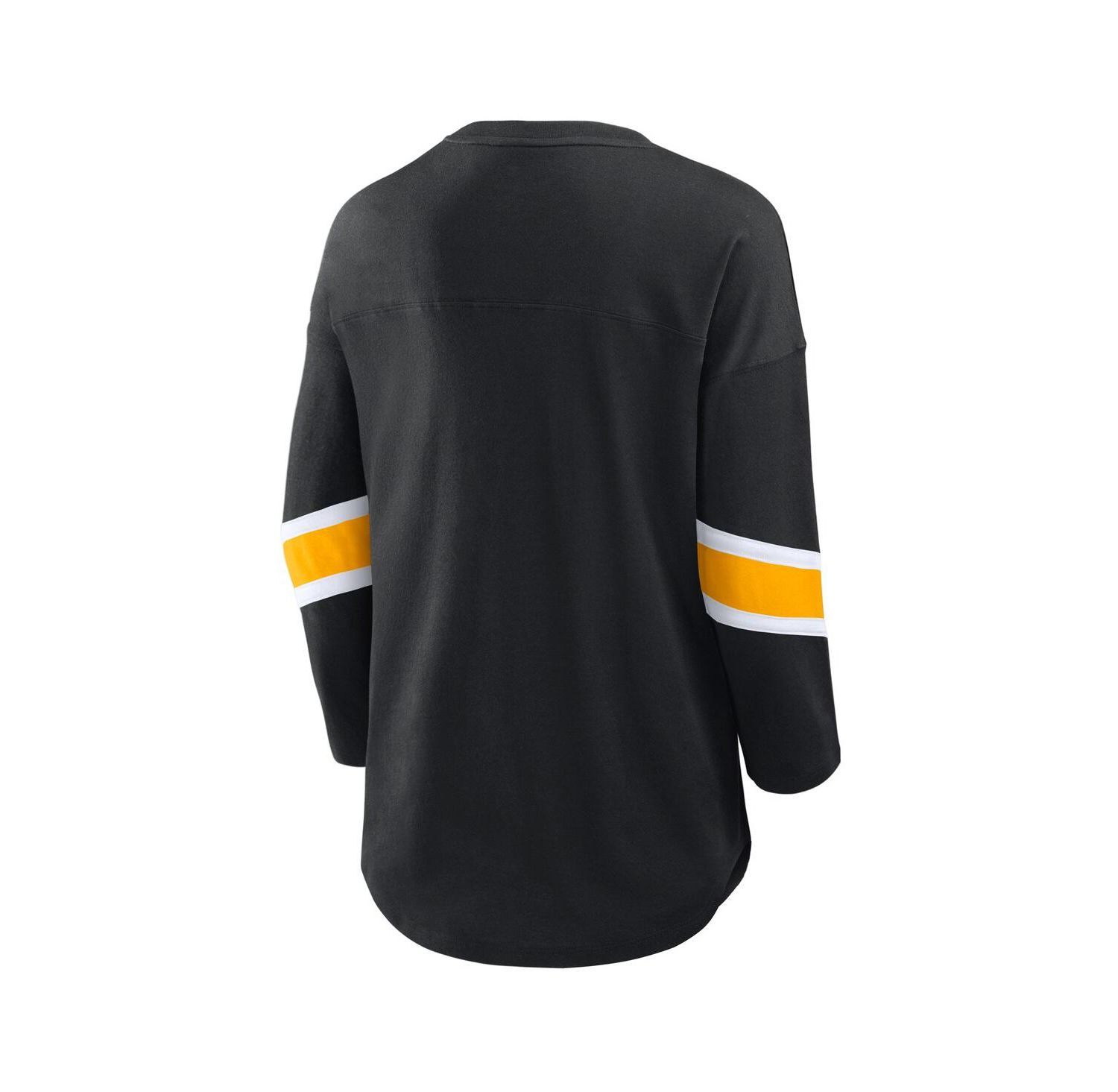 Women's Black Pittsburgh Steelers Plus Size Redzone 3/4-Sleeve T-Shirt