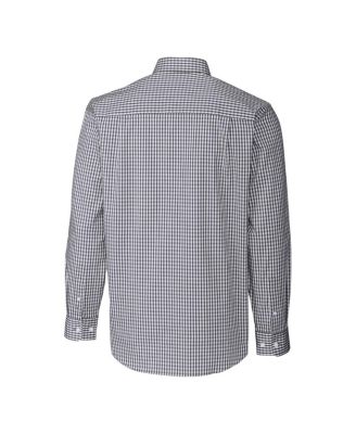 Men's Charcoal Georgia Bulldogs Alumni Logo Easy Care Stretch Gingham Dress Shirt