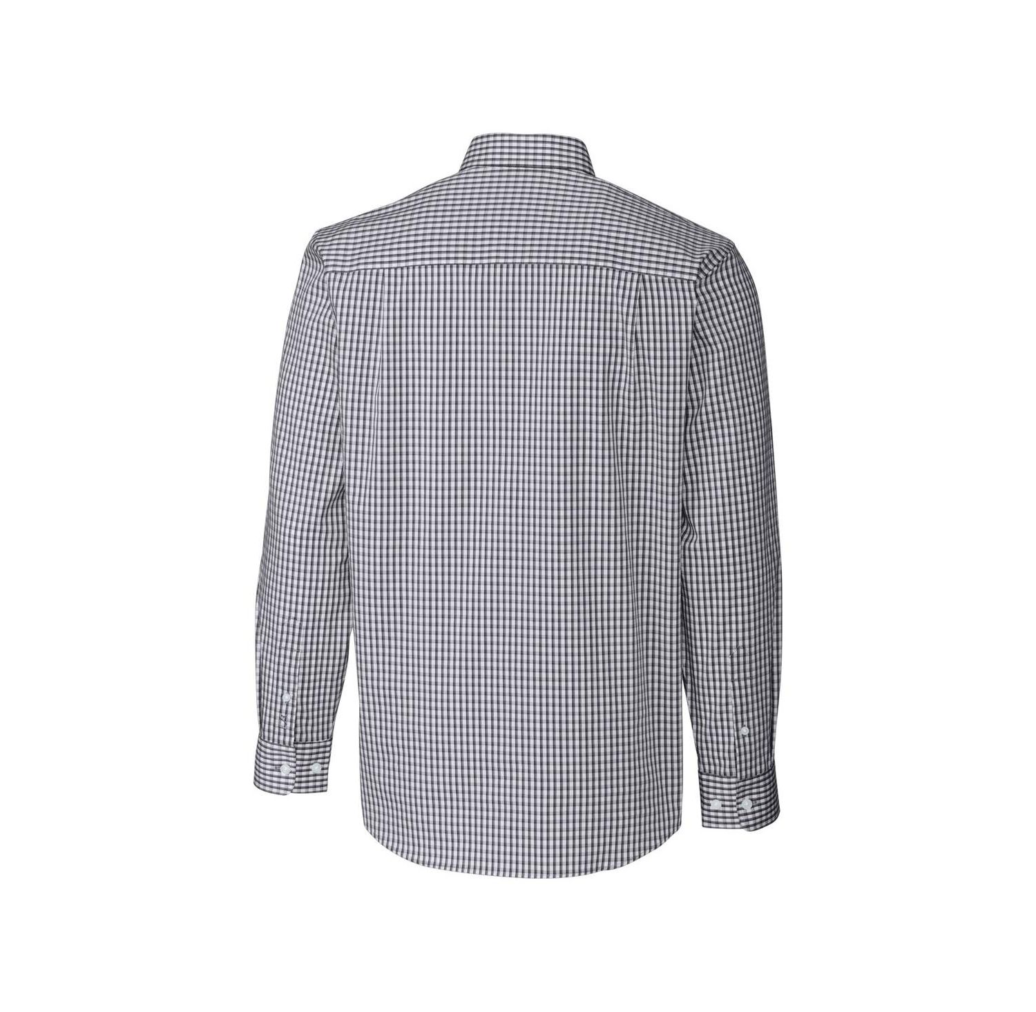 Men's Charcoal Georgia Bulldogs Alumni Logo Easy Care Stretch Gingham Dress Shirt