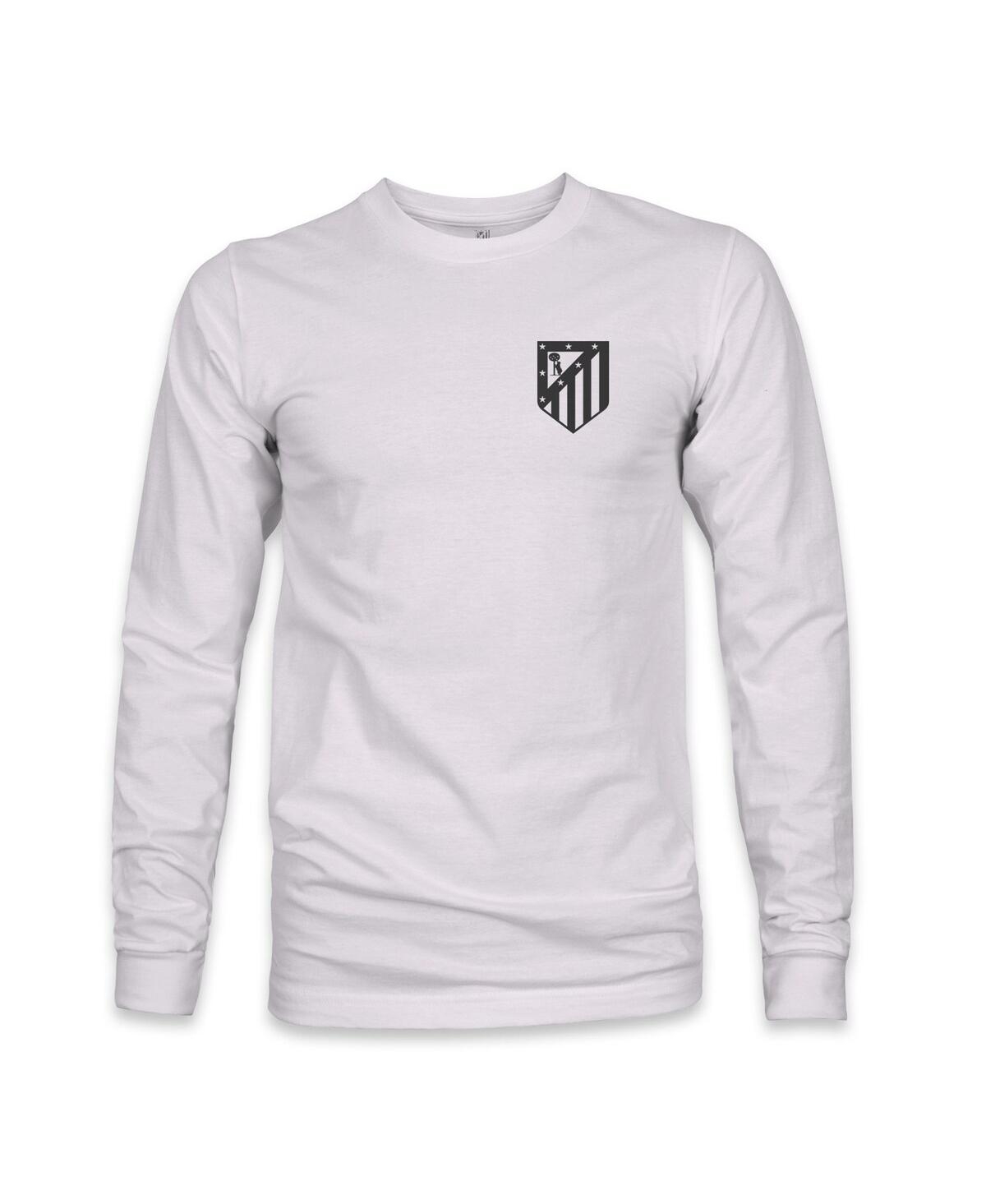 1863fc Men's Silver Atletico De Madrid Team Arch Long Sleeve T-shirt In Metallic