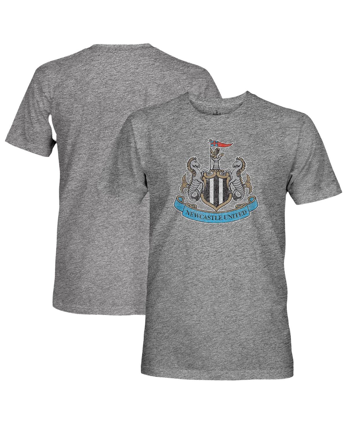 1863FC Men's Heather Gray Newcastle United Color Badge Vintage Tri-Blend T-Shirt