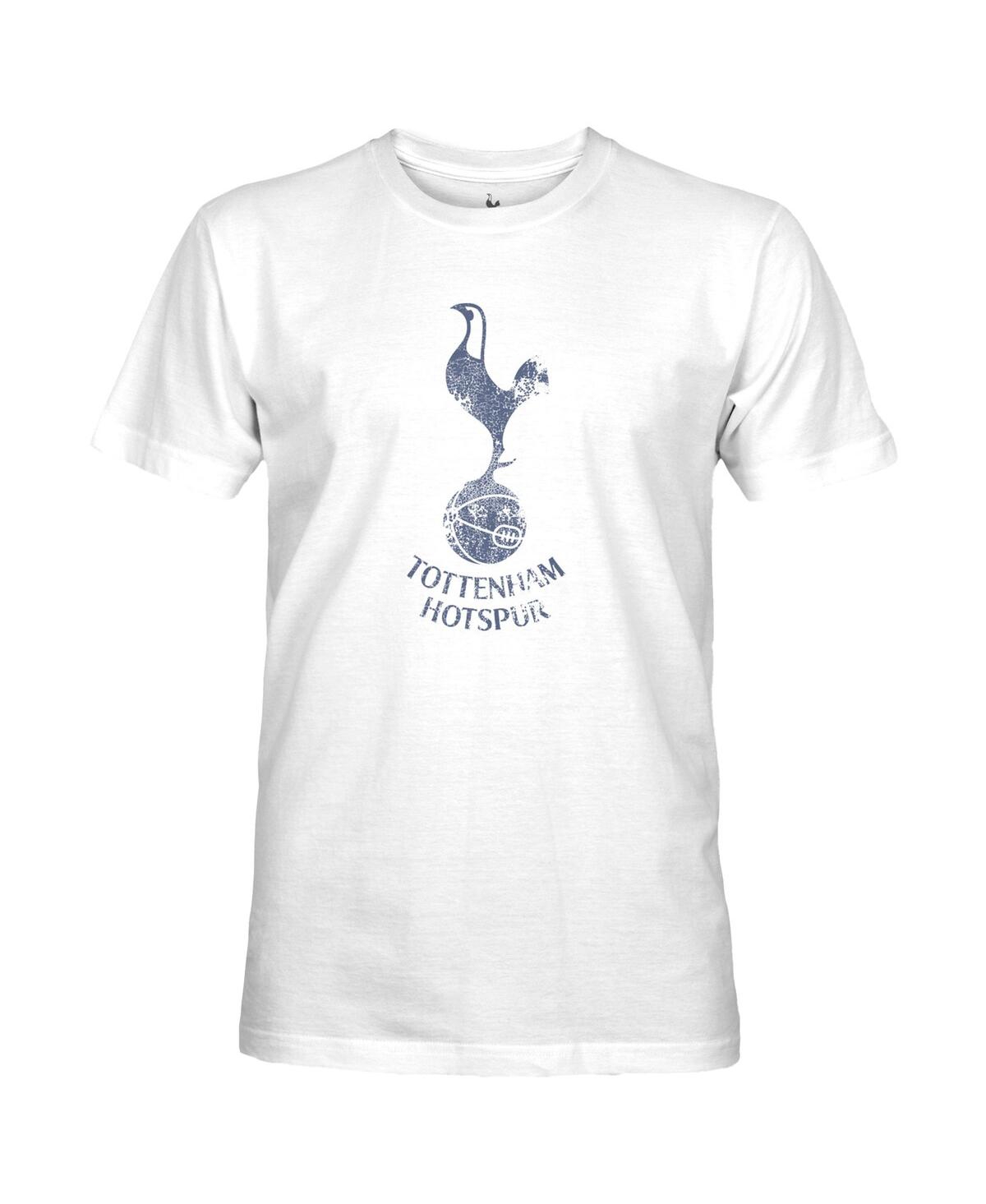 1863fc Men's White Tottenham Hotspur Mono Badge T-shirt In White