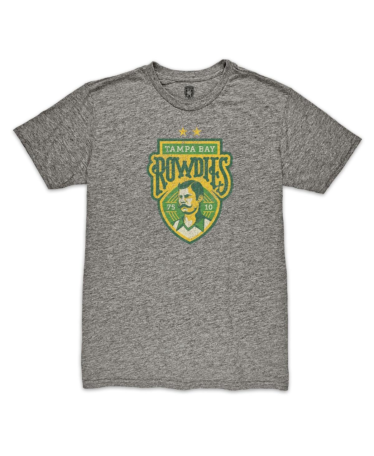 1863fc Men's Heather Gray Tampa Bay Rowdies Color Badge Retro Tri-blend T-shirt In Gray