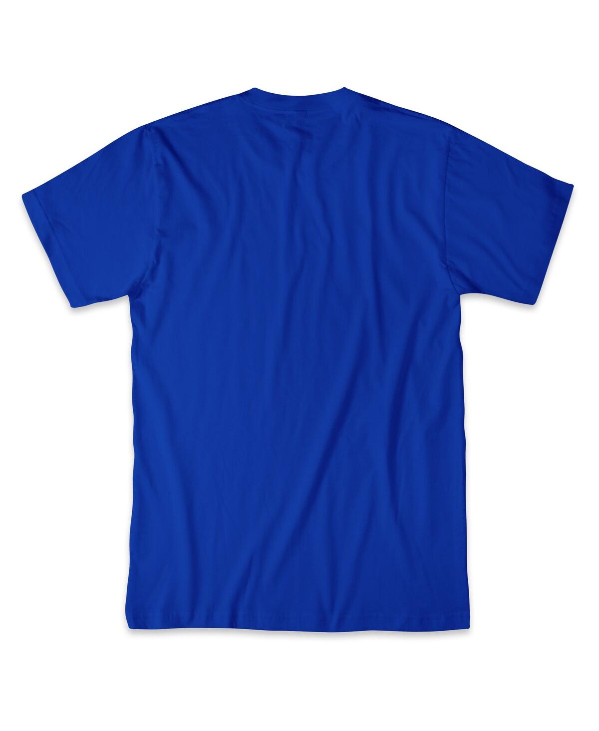 1863FC Men's Blue Leicester City Tapered Text T-Shirt