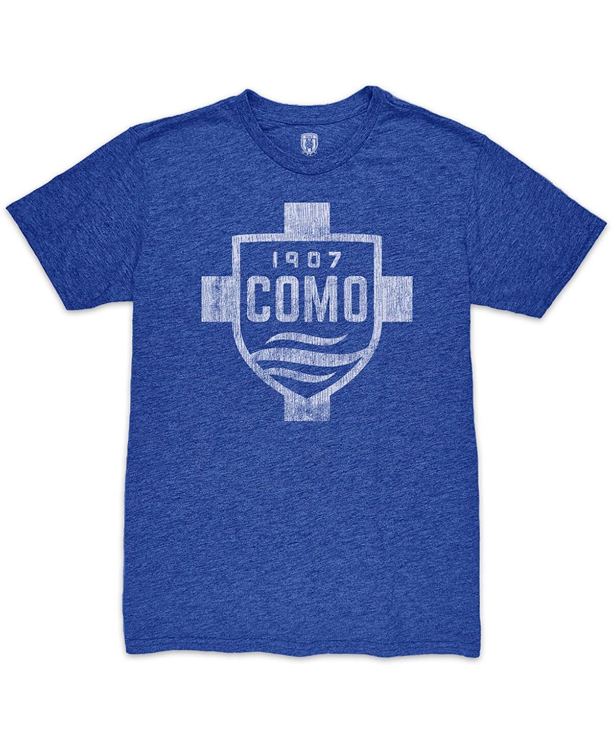 1863fc Men's Heather Royal Como 1907 Mono Crest Twisted Tri-blend Slub T-shirt In Blue