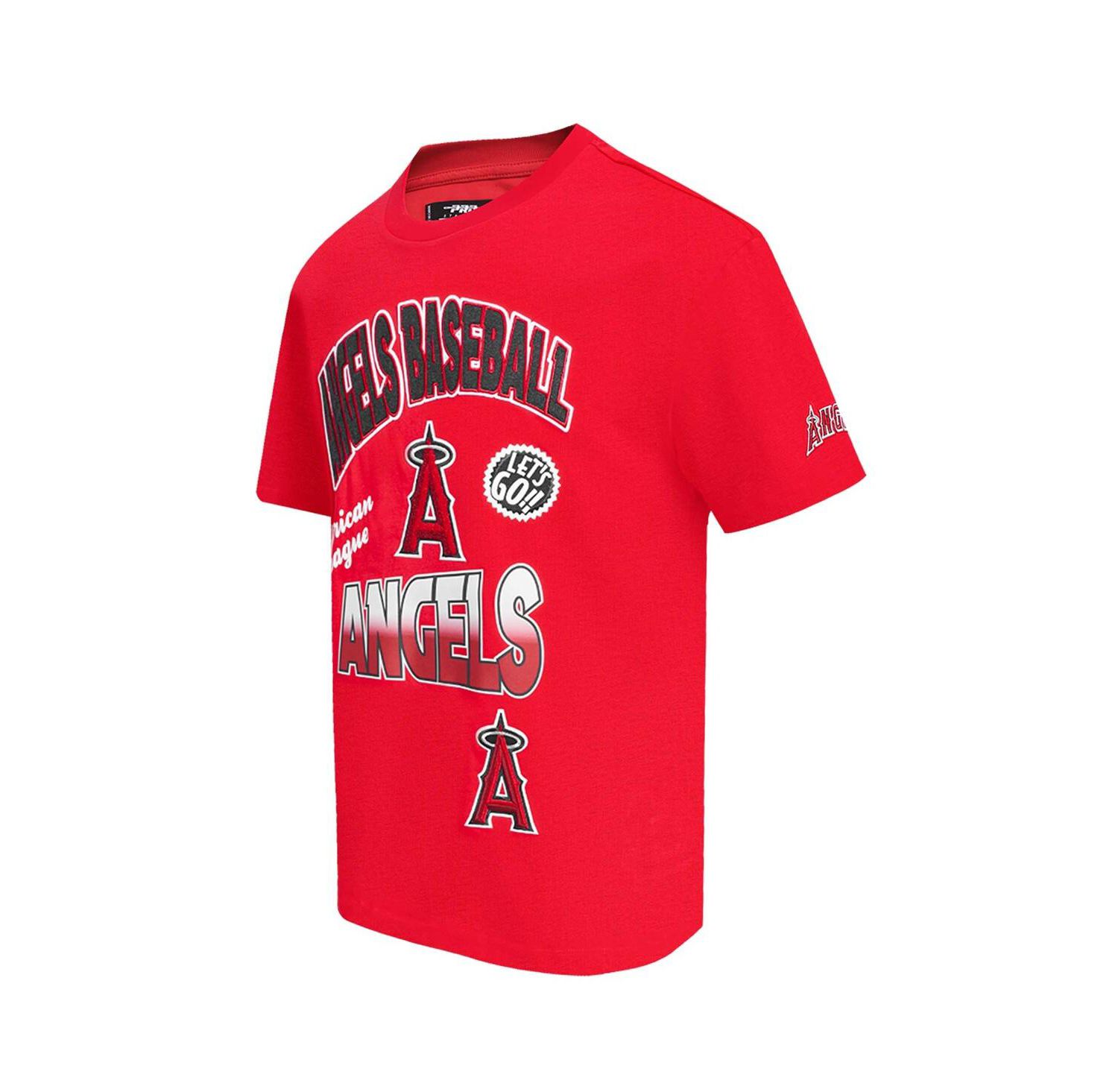 Men's Red Los Angeles Angels Turn It Up Dropped Shoulder T-Shirt